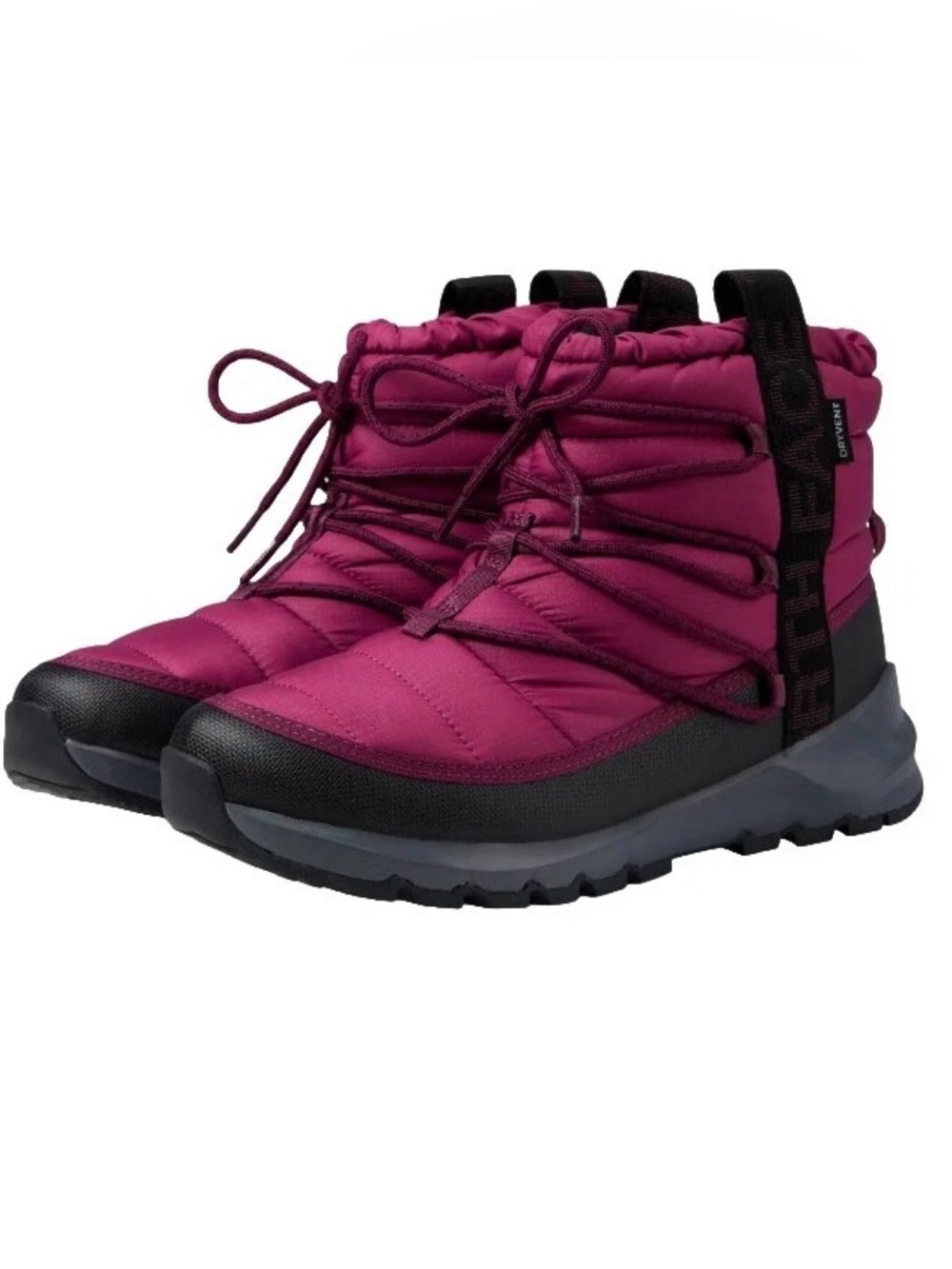 The North Face Thermoball Lace Up Waterproof Boysenberry Black Boot Women's 8